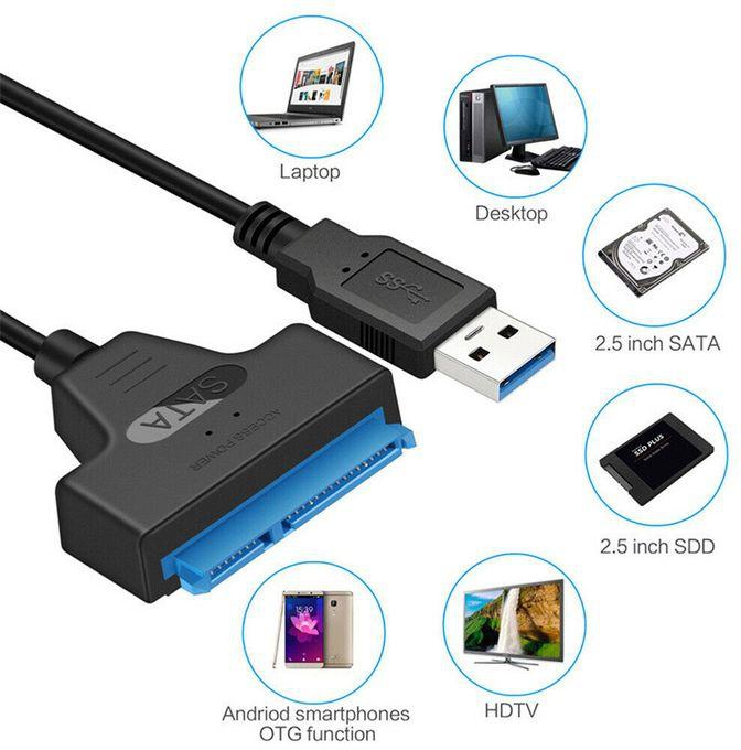 USB To SATA Cable 2.5" HDD SSD Adapter Cable.