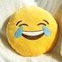 Cute Emoji Pillow Smiley Emoticon Yellow Round Cushion - Happy and Crying Tears