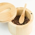 Bamboo sugar dish with bamboo Teaspoon Coffee Beans torage