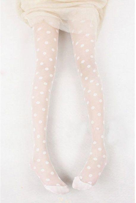 Sunweb Dig Dotted Stretch Leggings Pants Tights Seamless (White)