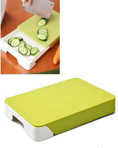 Generic Cutting Board With Storage Drawer - Green