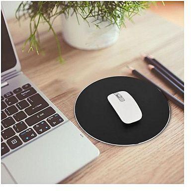 Fashion Round Aluminum Non-slip Gaming Mouse Pad Mat Double Sided Accurate Control Mousepad Black