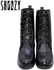 Shoozy Leather Lace Up Boot - Black