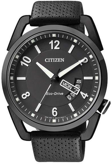 Citizen AW0015-08E Leather Watch - Black