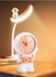 Astronaut Rechargeable LED Table Lamp with Clock and Alarm Clock, Adjustable Study Desk Lamp with Pencil Sharpener, LED Table Reading Light and Night Light for Kids (Orange)