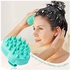 Shampoo Brush Hair Scalp Massager Wet Dry Hair Scalp Massage Brush Soft Silicone Comb for Men, Women, Kids and Pets (Green)