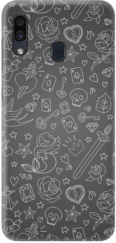 Protective Case Cover For Samsung Galaxy A30 Doodles