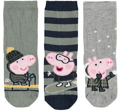 Name It 3 Pack Peppa Pig Socks - Grey