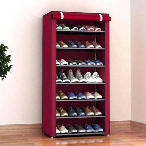 Column Free Standing Shoe Rack Organizer With Cover