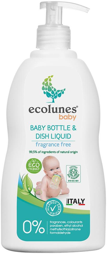 Ecolunes - Hypoallergenic Baby Bottle & Dish Liquid - 500ml- Babystore.ae