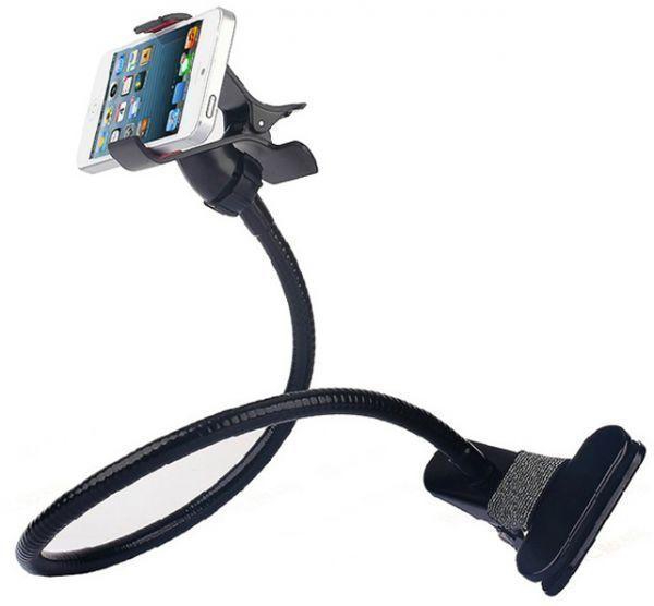 Flexible Mobile Phone Car Holder Lazy Bed Bracket Stand For iPhone Samsung HTC Nokia Black
