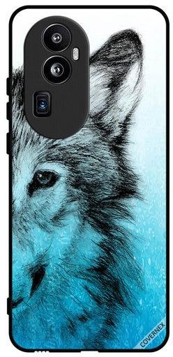 Protective Case Cover For Oppo Reno 10 China Half Wolf Face