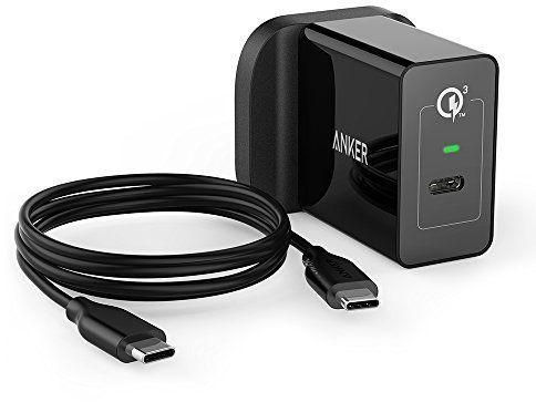 Anker PowerPort+ 1 with Quick Charge 3.0 Wall Charger Black + Anker Micro USB Cable Black - B2013K11