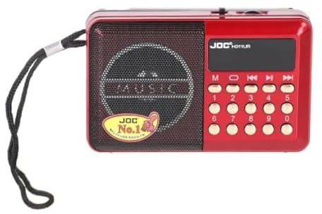 راديو رقمي محمول مع مشغل MP3 من جوك - احمر