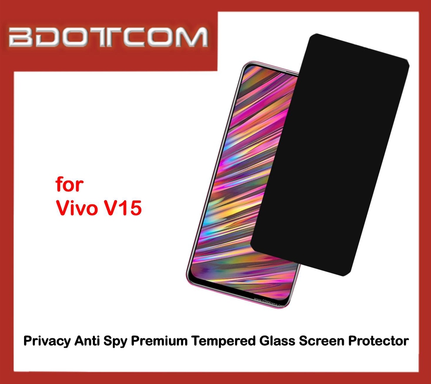 Bdotcom Privacy Anti Spy Premium Tempered Glass Screen Protector for Vivo V15