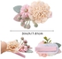 Flower Hair Clip Set for Baby Girls, 6Pcs Delicate Floral Barrettes Hair Care Hair Bands Accessories Bows Hemming Clip for Newborn Infant Baby Toddles Teen Girl Gifts (Six Flower Style)