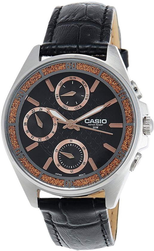 Casio - Enticer Analog leather Women's Watch LTP-2086L-1AVDF