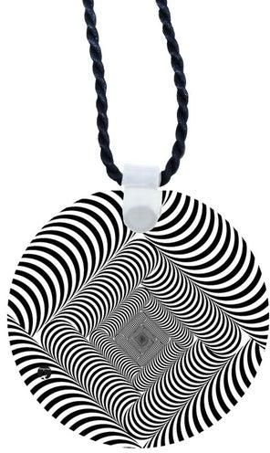 Abstract Design Printed Pendant Necklace