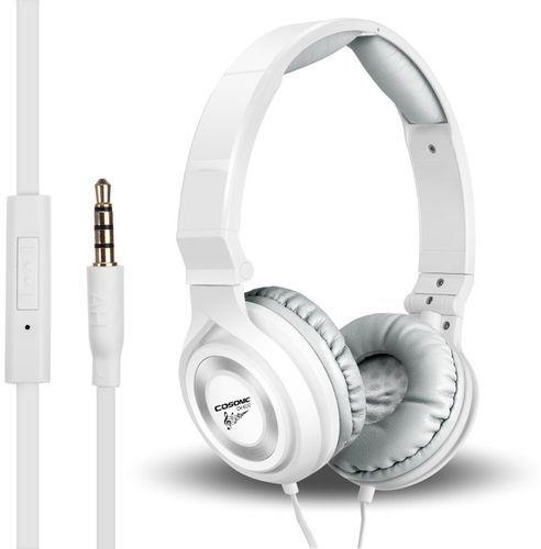 FSGS White COSONIC CH-6132 Music With Mic Support Hands-free Calls 3.5mm Plug 1.5m Cable Headset 9125