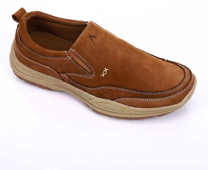 Activ Slip On Suede Casual Shoes - Camel