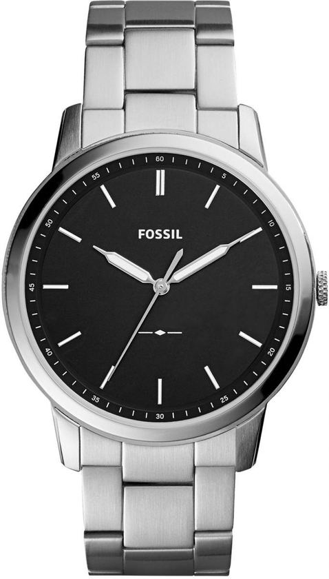 Fossil Men's Black Dial Stainless Steel Band Watch - FS5307