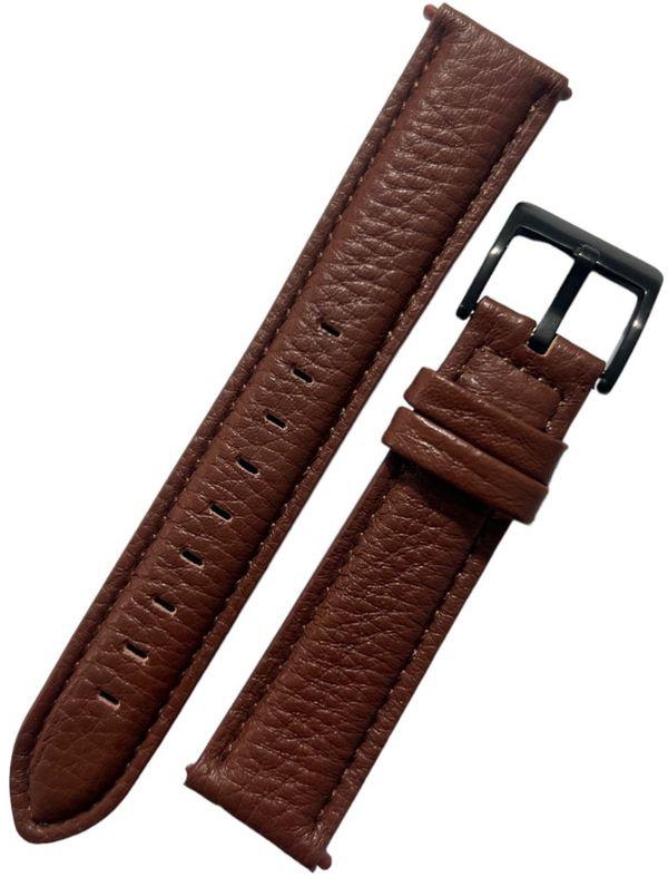 20mm Leather Replacement Watch Strap Compatible With Samsung Galaxy Watch- 42mm - Dark Brown
