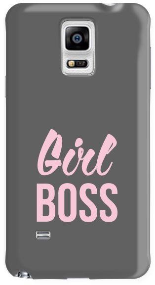 Stylizedd Samsung Galaxy Note 4 Premium Slim Snap case cover Matte Finish - Girl Boss ‫(Grey)