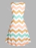 Plus Size Zigzag Trapeze Midi Dress - 2xl