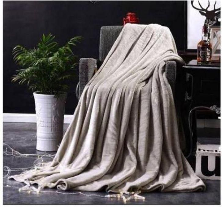 Fashion Fleece Throw Blanket -grey