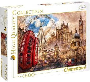 طقم لعبة أحجية الصور المقطعة لصورة كلاسيكية لمدينة لندن من 1500 قطعة
