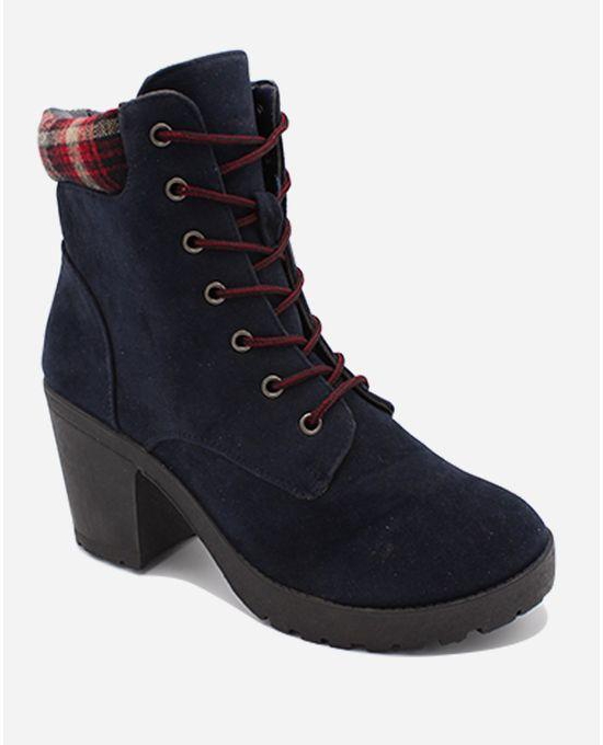 Ravin Chunky Ankle Boot - Navy Blue