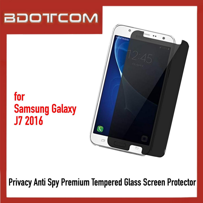 Bdotcom Anti Spy Premium Tempered Glass Screen Protector for Galaxy J7