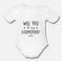 Will You Be My Godmother Organic Short Sleeve Baby Bodysuit_2