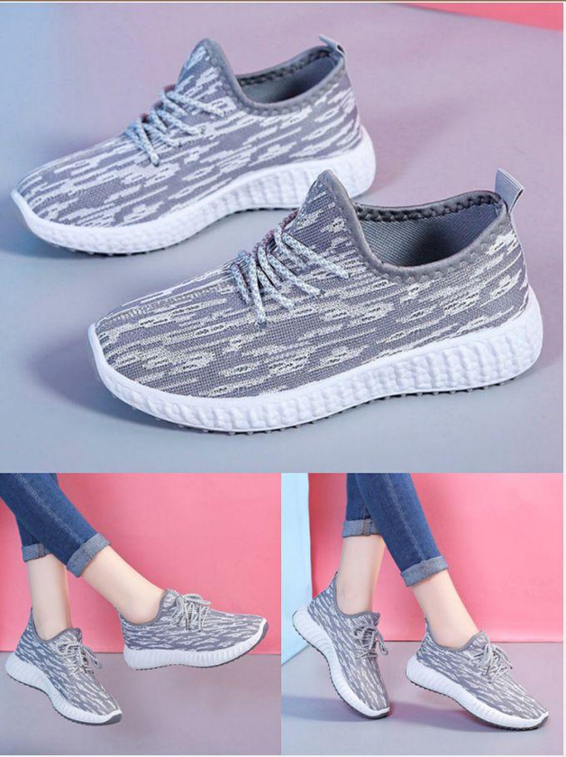 Women's Fashion Printed Breathable Sneakers-23-Gray