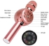 Wireless Bluetooth Karaoke Microphone 3-In-1 Portable Handheld Mic Karaoke Player Multi-function LED Light