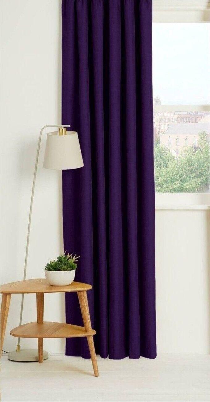 Curtains Solid Plain Color Single Piece Purple 1.5mtrs To 3mtrs