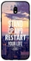 غطاء حماية لهاتف سامسونج جالاكسي J5 ‏2017 مطبوع عليه عبارة "Stand Up And Restart Your Life"