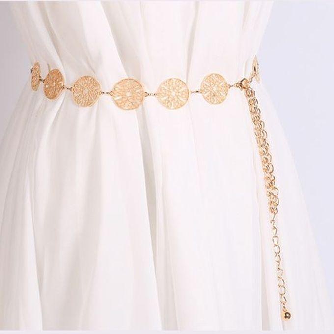 Fashion Openwork Circle Decoration Waist-chain Lady Dress Belt