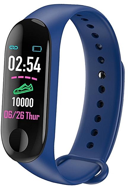 Generic M3 0.96 Inches TFT Color Screen Smart Bracelet IP67 Waterproof, Support Call Reminder /Heart Rate Monitoring /Blood Pressure Monitoring /Sleep Monitoring /Weather Forecast (Blue)