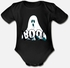 Cute Ghost Says Boo Organic Short Sleeve Baby Bodysuit