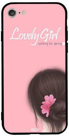 Skin Case Cover -for Apple iPhone 7 Lovely Girl Waiting -for Spring Lovely Girl Waiting For Spring