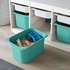 TROFAST Storage combination with boxes - white/turquoise 99x44x56 cm