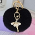 Fashion Women Fashion Cute Angel Fur Ball Keychain Handbag Key-Brown