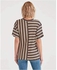 7 For All Mankind Marques Almeida X 7Fam Short Sleeve Wrap Stripe Top In Multistripes