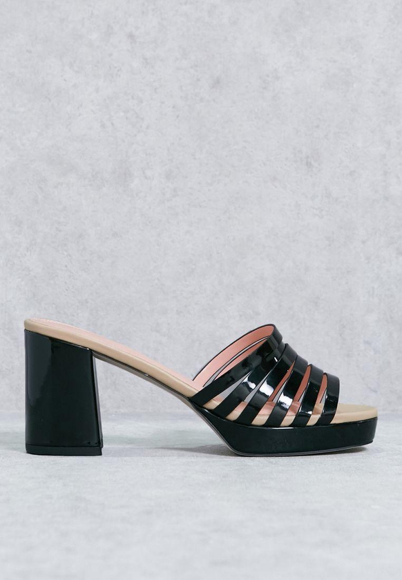 Strappy Vamp Mule Sandals