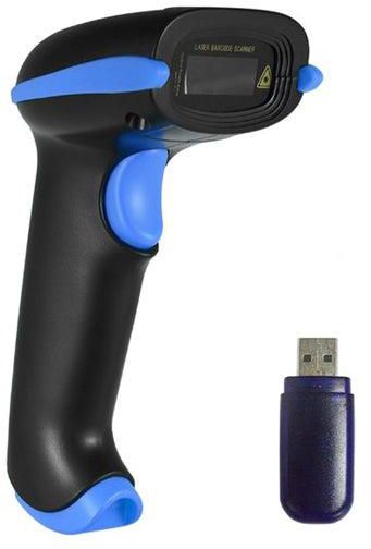 2-In-1 Wireless Rechargeable Barcode Scanner Black/Blue