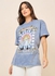 Oversized Acid Wash Dreamer Graphic Longline T-Shirt