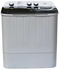 Mika Top Load Twin Washing Machine, 6Kg - White & Grey+2 YEARS WARRANTY