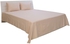 Hotel Linen Klub Double Bed Sheet 3pcs Set , 100% Cotton 250Tc Sateen 1cm Stripe, Size: 220x240cm + 2pc Pillowcase 50x75cm , Ivory