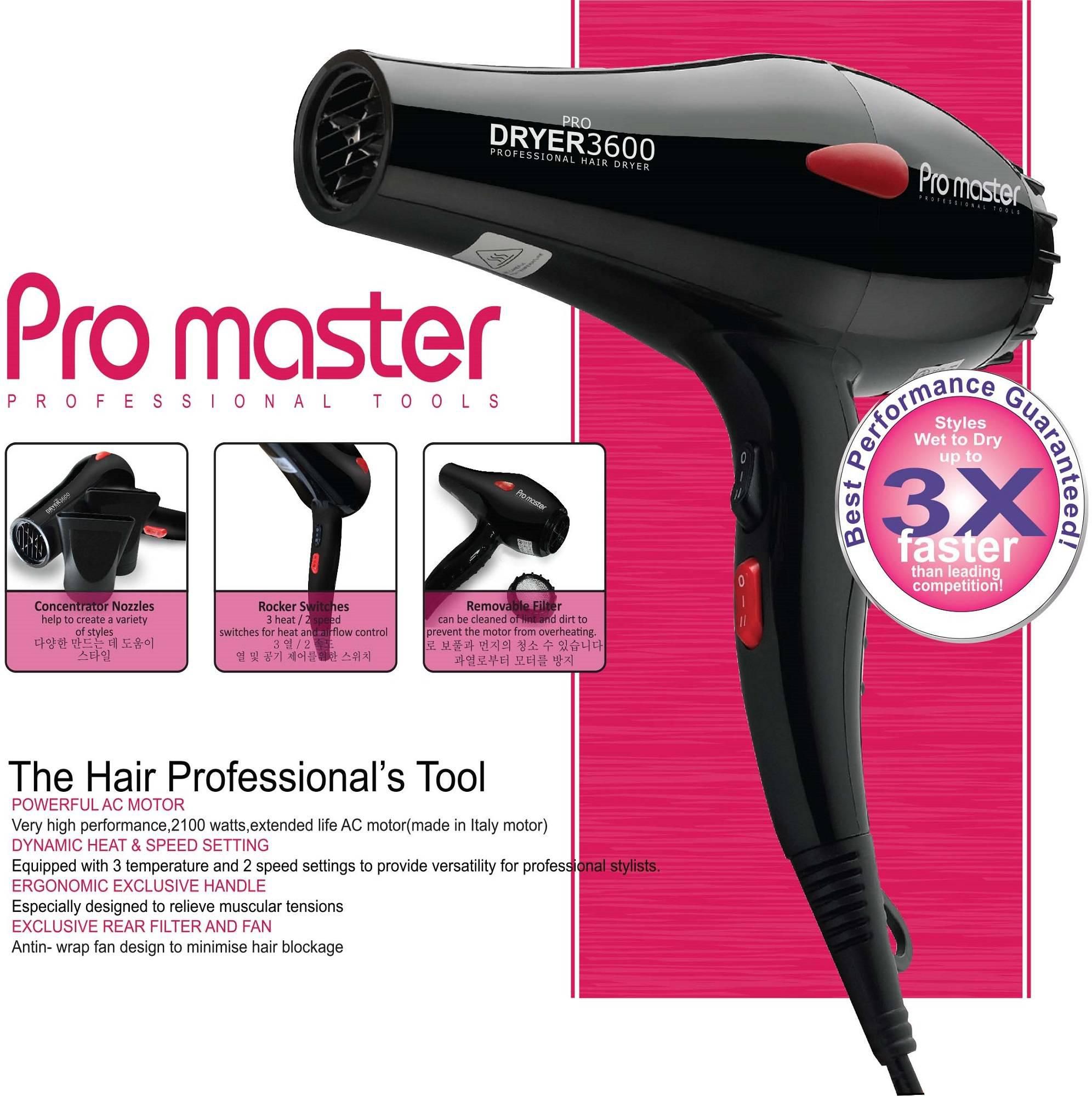 Pro Master Prodryer 3600 Professional Hair Dryer